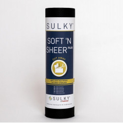 SULKY® SOFT´N SHEER PLUS schwarz, 25cm x 5m Schneidevlies